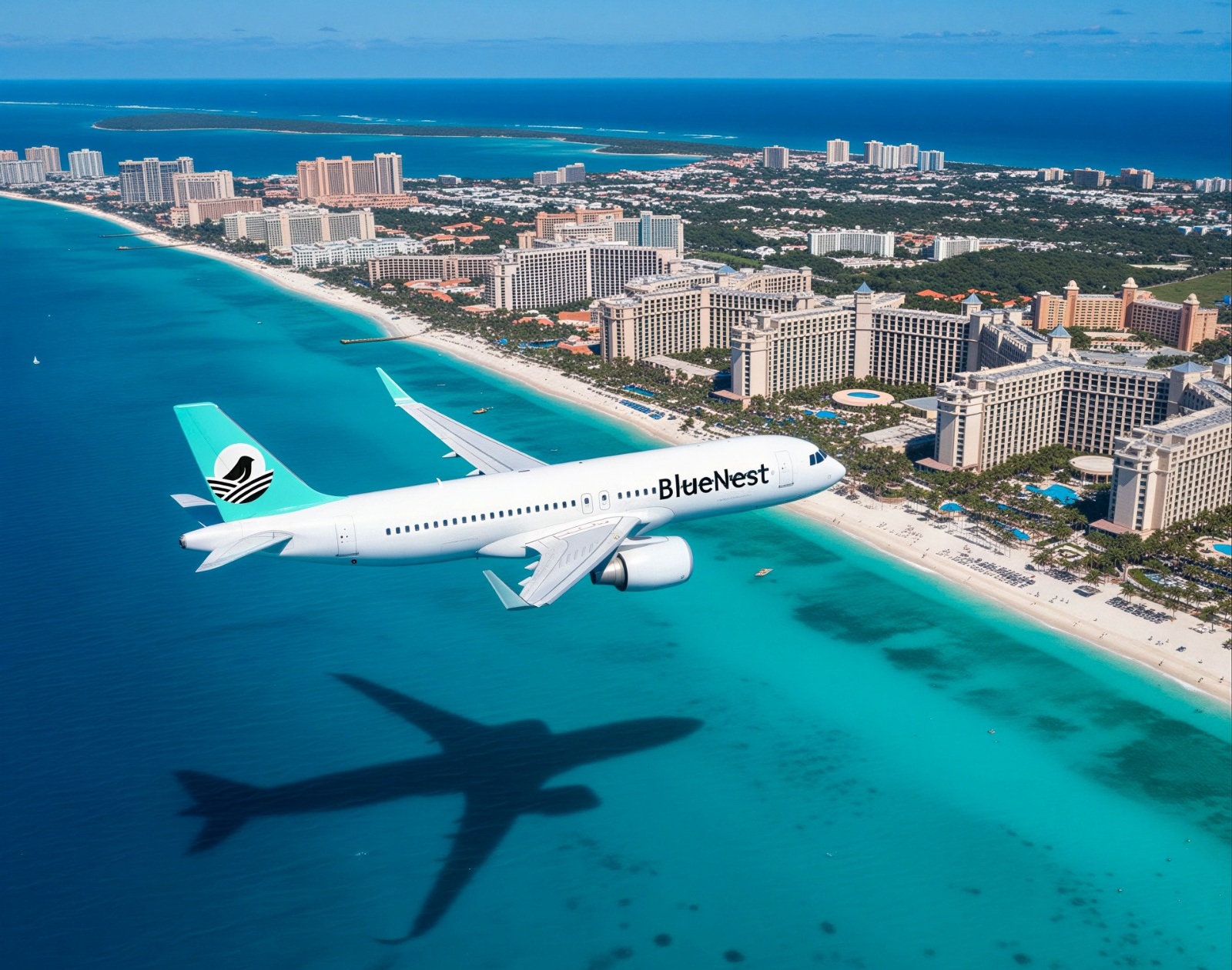 Vista aérea del entorno costero de Punta Cana