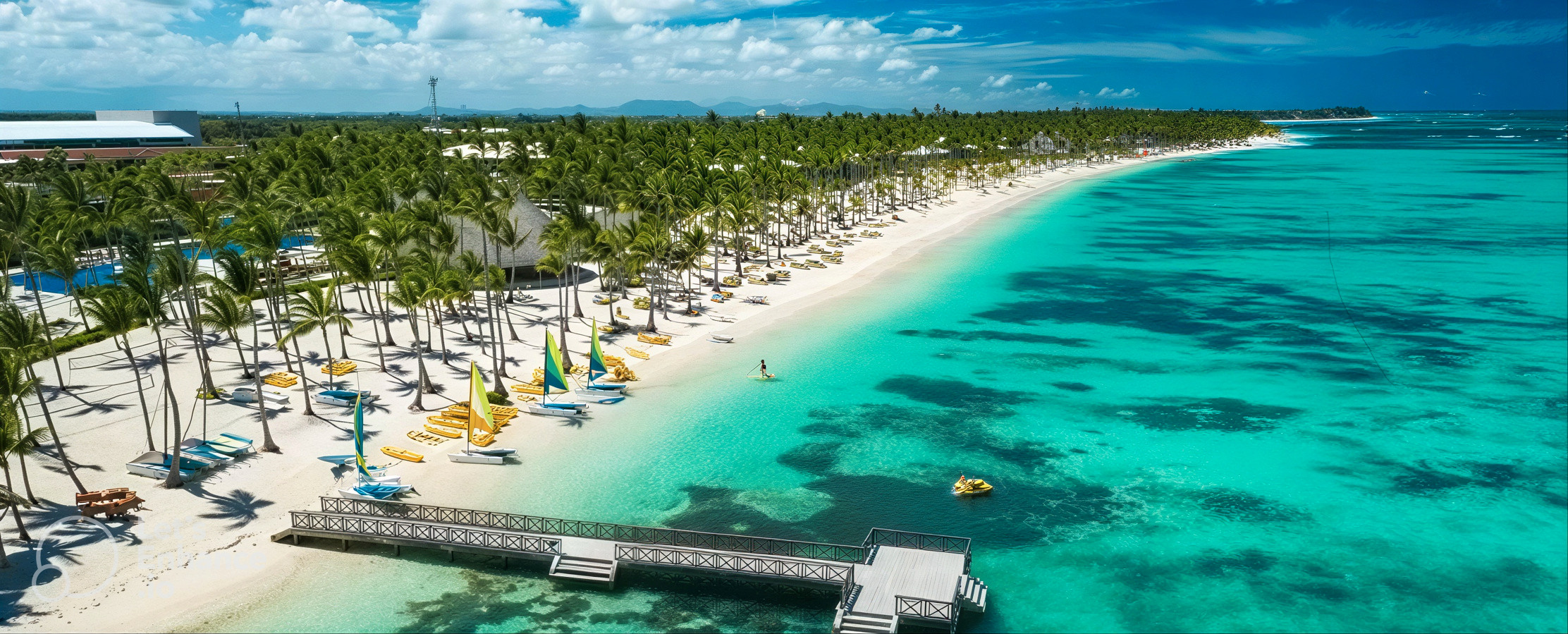 Costa de Bávaro en Punta Cana, con playas y aguas turquesas